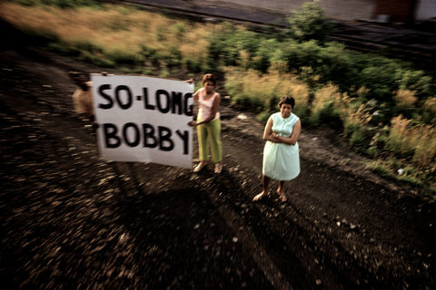 USA. 1968. Robert KENNEDY funeral train.